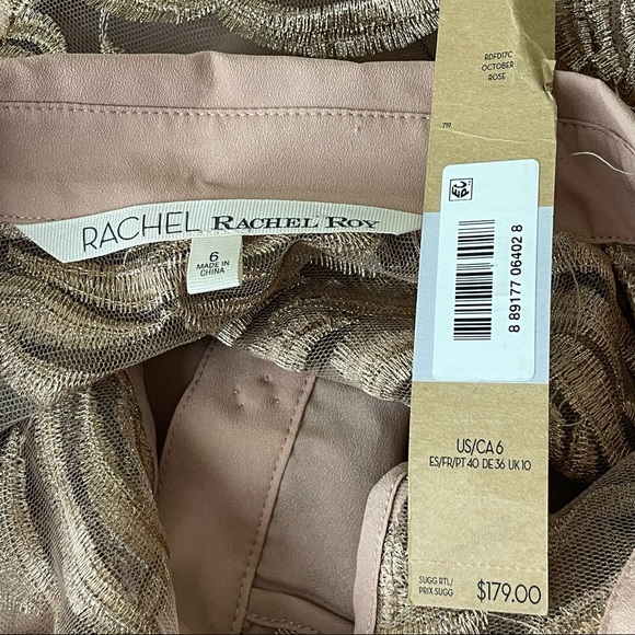 RACHEL RACHEL ROY NWT OCTOBER ROSE COLLAR NECK DRESS ROSE GOLD 6 - Picture 4 of 6